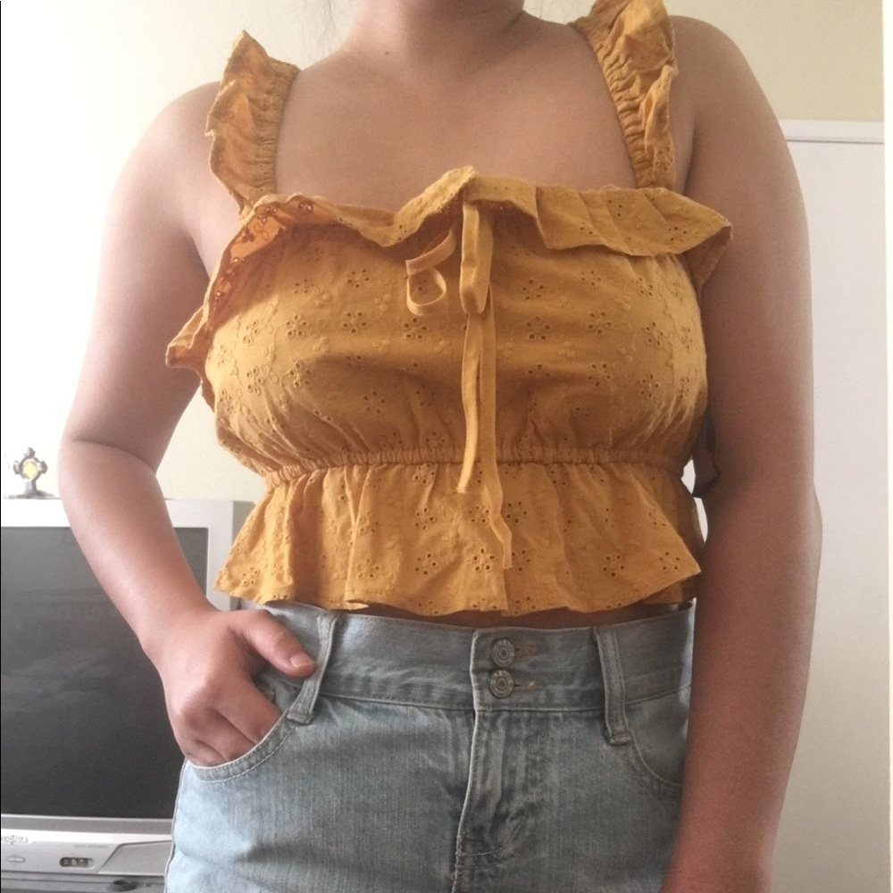 Eyelet Crop Top